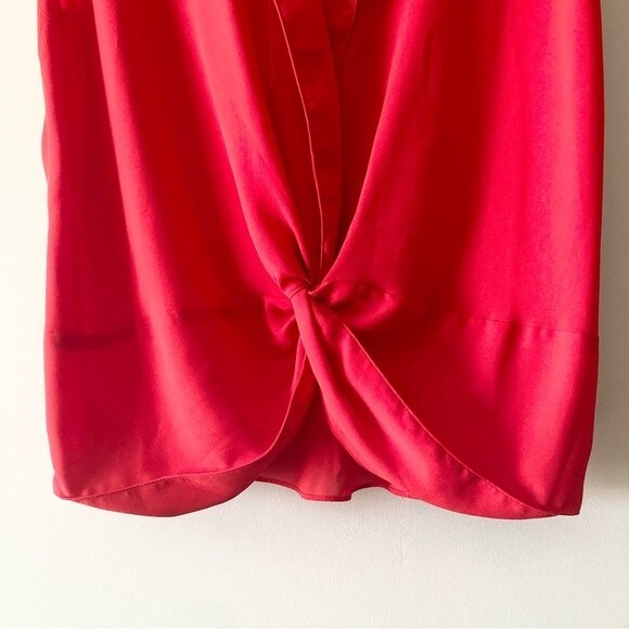 Rachel + Zoe Red wrap front blouse sz large‎ - Picture 3 of 6
